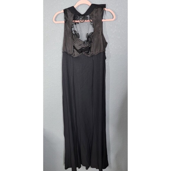 Vintage Dress 12 Med VTG 80s  Maxi Black Tie Prom Event - Picture 10 of 17